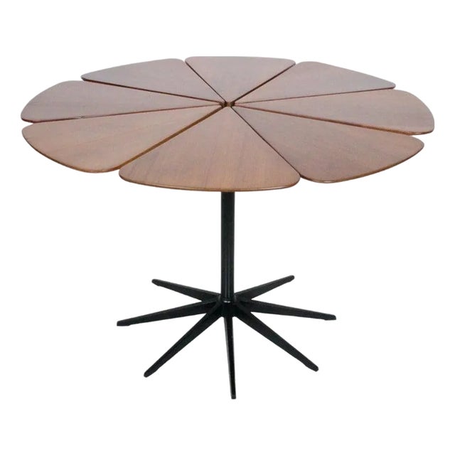 Richard Schultz Cedar & Black Iron "Petal" Dining Table, 1960's For Sale