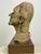 Mary Hecht (Canadian, 1931-2013) Signed Bust Clay Sculpture on Wood Pedestal. Figurative clay sculpture with the initials...