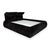 Modern Feya Bed in Black Velour from Bretz For Sale - Image 3 of 12