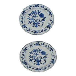 Vintage Blue Danube Onion Bread Plates- Set of 2