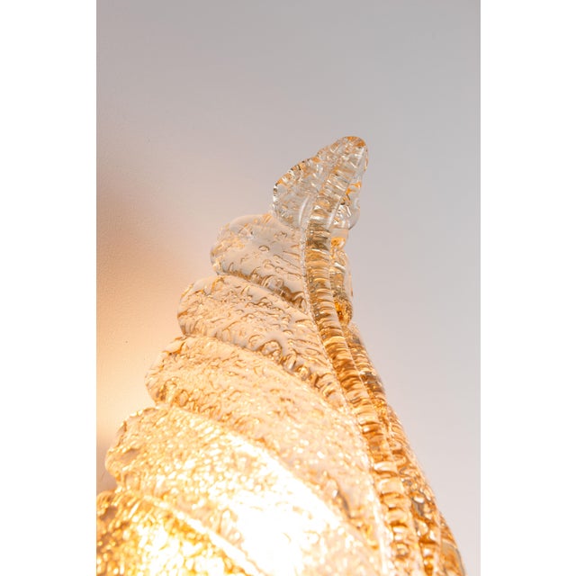 Frosted Glass Leaf Wall Lamp from Hillebrand Leuchten, Germany, 1970s For Sale - Image 6 of 11