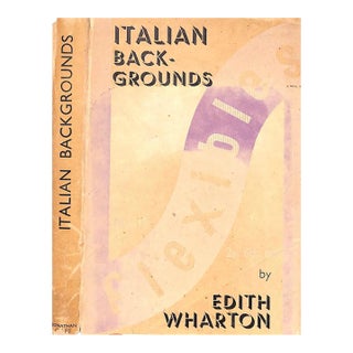 "Italian Backgrounds" 1934 Wharton, Edith For Sale