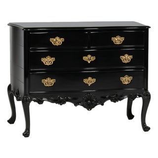 Baroque Black Lacquer Chests of Drawers, 1800s For Sale