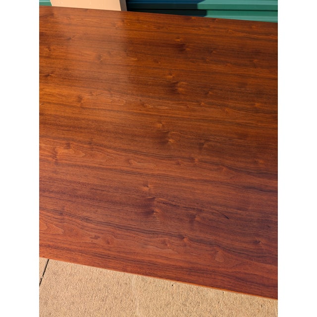 1950s Walnut and Cane Executive Desk by Edward Wormley for Dunbar Furniture For Sale - Image 16 of 17