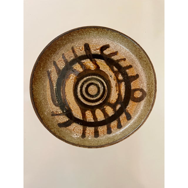 Mid-Century Modern Mid Century Lapid Art Pottery Bowl Signed For Sale - Image 3 of 9