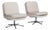 Pair of Variopur Space Age Upholstered Swivel Chairs, Cream, White, Germany, 1970s For Sale