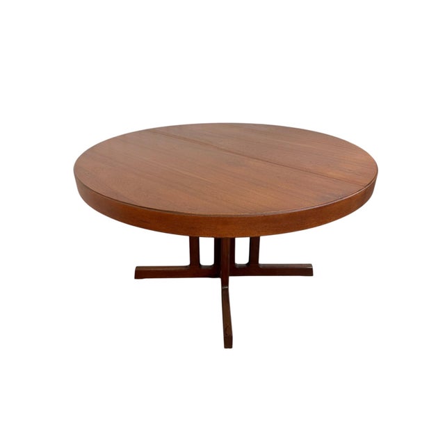 Mid-Century Modern Mid-Century Danish Modern Round / Oval Teak Dining Table For Sale - Image 3 of 12