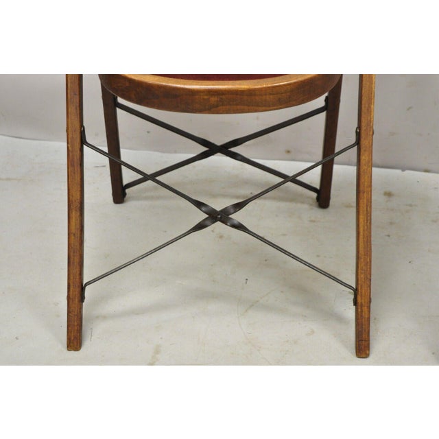 Vintage Art Deco Wooden Theatre Folding Chairs by General Sales Co