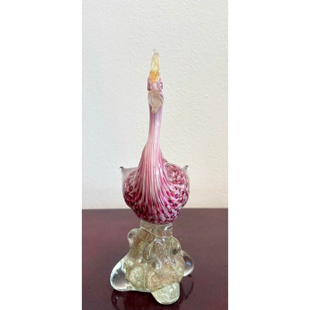 Late 20th Century Vintage Boho Glass Bird Sculpture After Murano For Sale - Image 5 of 7