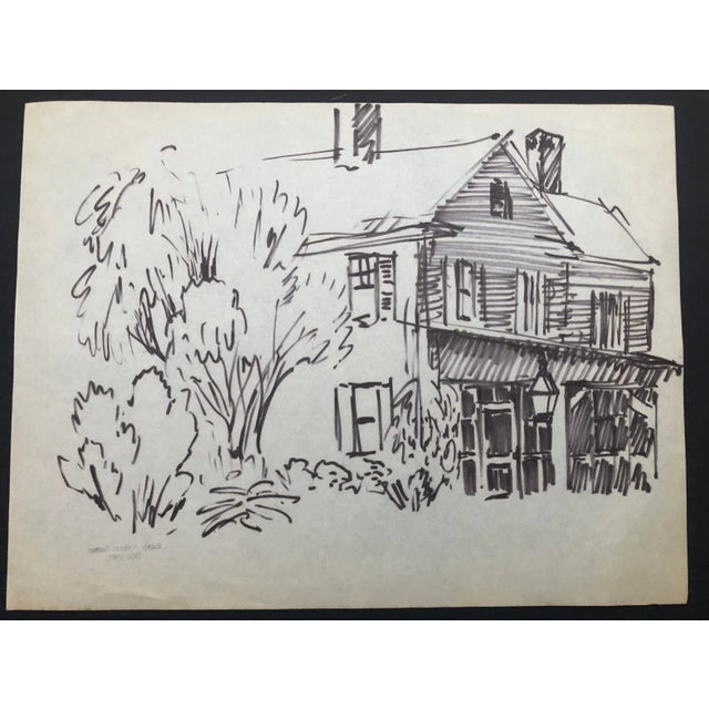 Traditional 1950s Henry Gasser House Drawing For Sale - Image 3 of 5