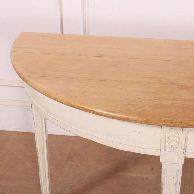Swedish Demi-Lune Console Table For Sale - Image 5 of 8