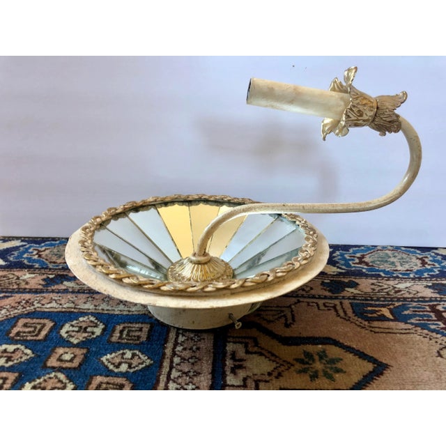 Mid 20th Century Mid 20th Century Faceted Mirror Sconce For Sale - Image 5 of 7