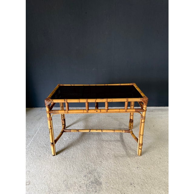 Bamboo Console Side Table, Italy, 1960s For Sale - Image 6 of 18
