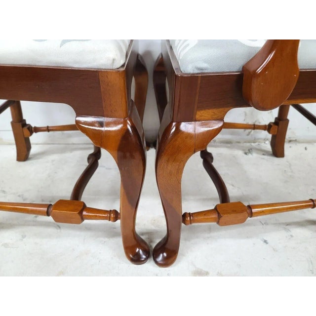 Mid Century Solid Cherry Queen Anne Dining Chairs - Set of 6 For Sale - Image 10 of 13