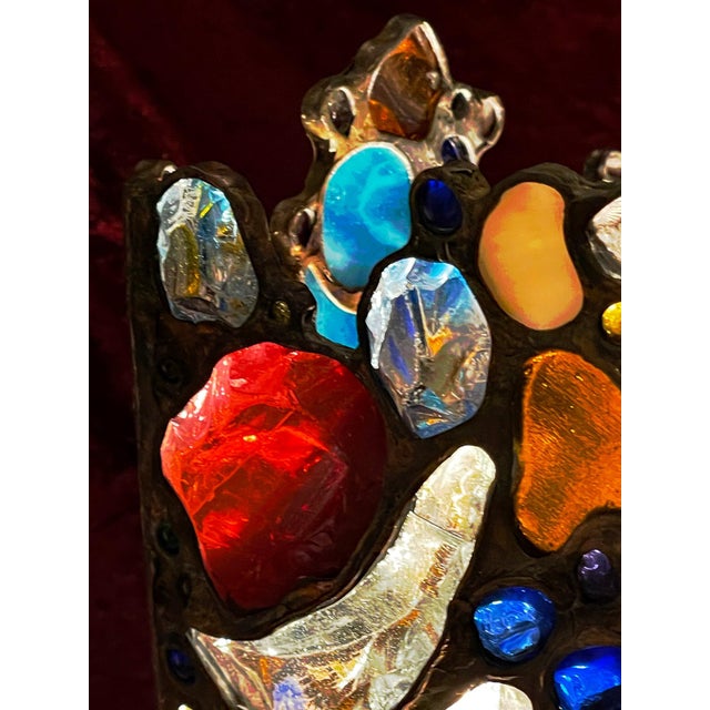 Mid 20th Century Artist-Crafted Table Lamp With Mouth-Blown Glass Nuggets For Sale - Image 10 of 14
