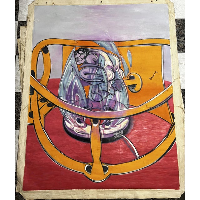 Author: Don. Tibble. technique: oil on canvas. slight lack of oil Year 1971 measurements: 200 x 165 cm. paintings on both...