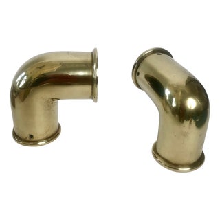 Vintage Austrian Brass Scones, 1930s, Set of 2 For Sale