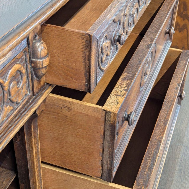 Vintage Wood Carved Sideboard For Sale - Image 9 of 9