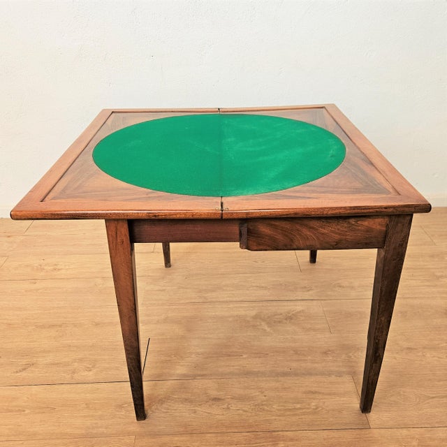 Brown Biedermeier Extendable Game Table For Sale - Image 8 of 13