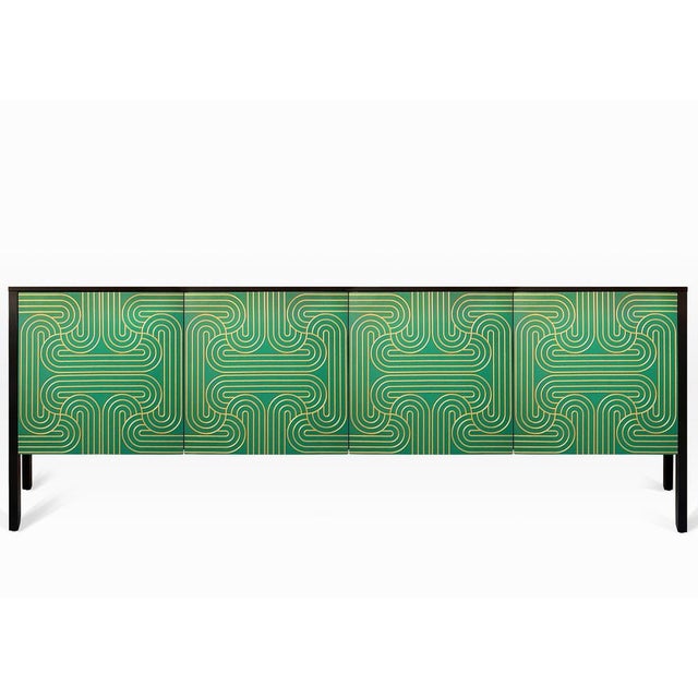 Emerald Four Door Loop Sideboard by Coucou Manou For Sale - Image 6 of 6