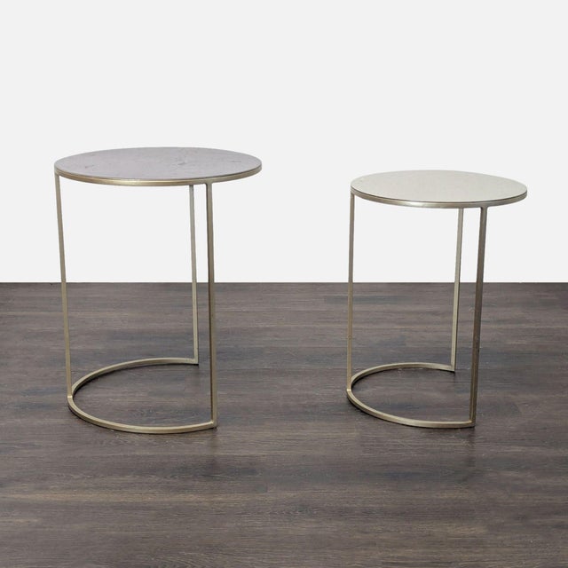 West Elm West Elm Enamel Top Nesting Tables For Sale - Image 4 of 6