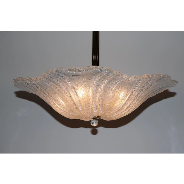 Glass Rosanna Toso "Graniglia" Murano Glass Pendant Lamp, Mid-Century Modern For Sale - Image 7 of 12