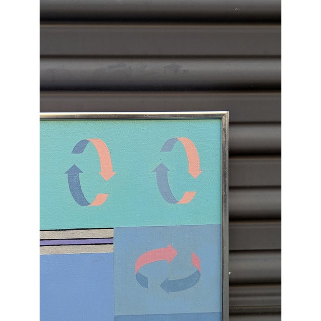 Pop Art 1974 Pop Art Acrylic Painting, Ford Rotunda Oil Filter by Wm. Jahnke, "Rotunda," Aluminum Framed For Sale - Image 3 of 6
