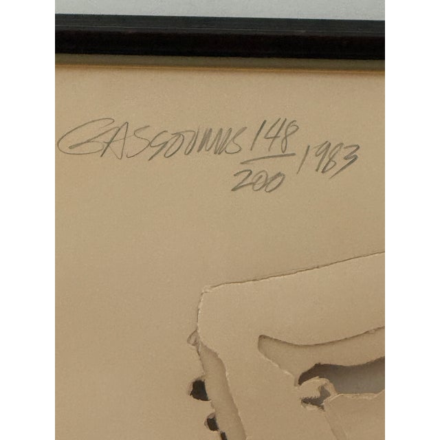 1980s 1980s Demetri Gassoumis Signed Cut Paper Figure Wall Sculpture For Sale - Image 5 of 8
