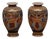 Japonisme Satsuma Vases in Ceramic, Japan, 1920, Set of 2 For Sale