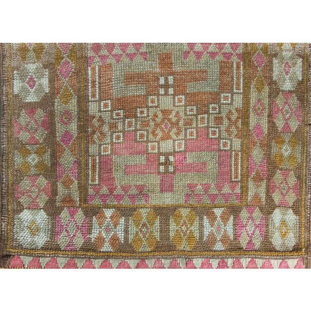 Vintage Turkish Oushak Runner For Sale - Image 4 of 12