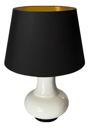 French Art Deco Style Table Lamp in White Crackled Ceramic, 1970s