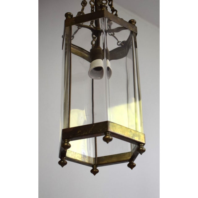 Gold Art Nouveau Ceiling Light, 1920s For Sale - Image 8 of 9