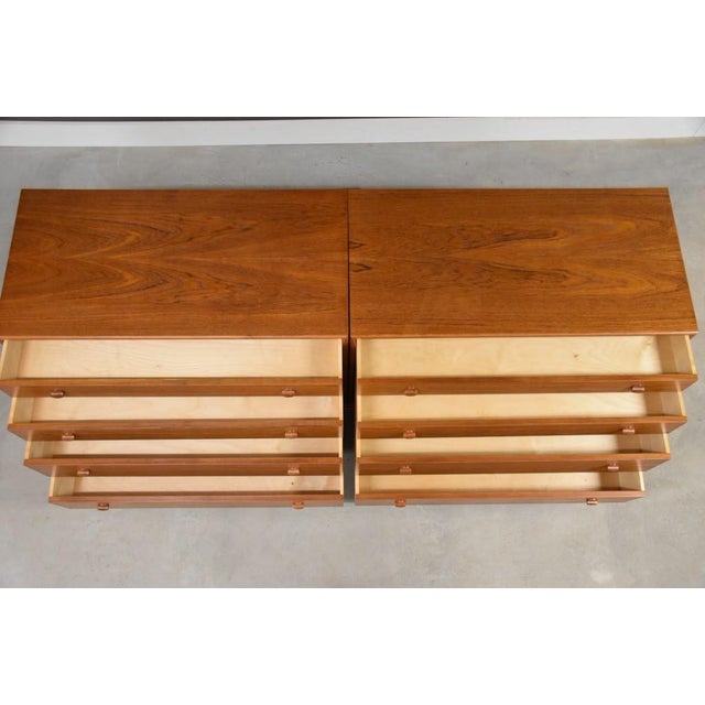 Wood 1960s Refinished John Stuart 76” Teak Long Dresser For Sale - Image 7 of 10