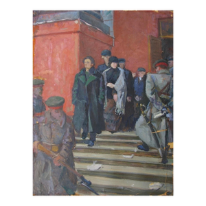 Original Soviet Manworker Portrait Oil Painting, Ukrainian Artist, 1960s 89-67