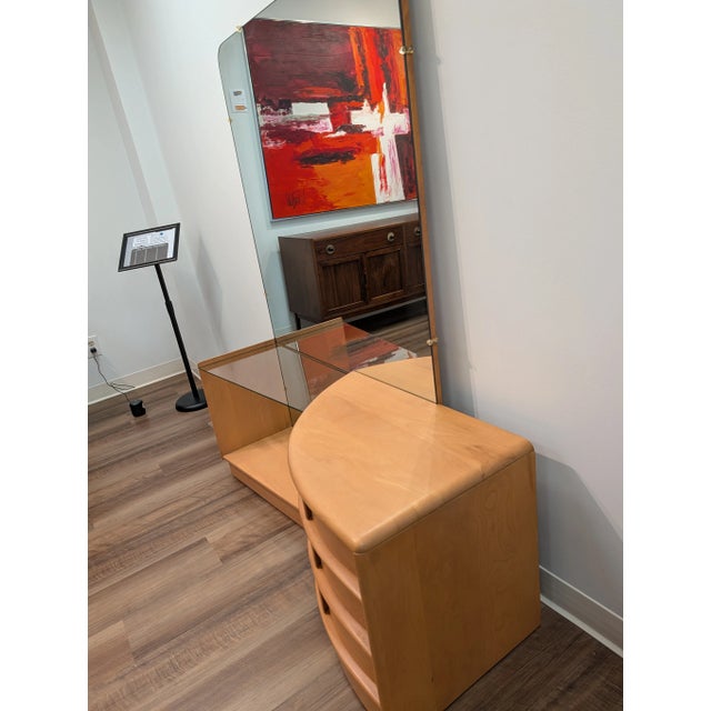 1950s Heywood-Wakefield Sculptura Vanity For Sale - Image 6 of 9