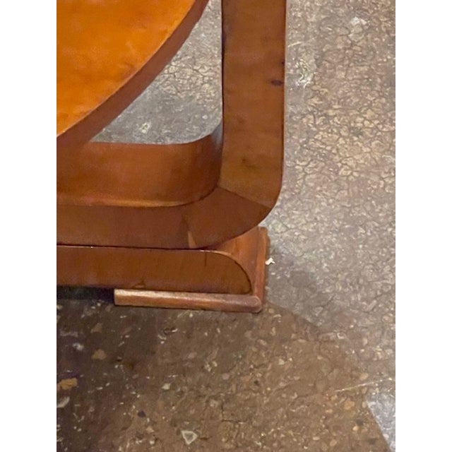 Italian Art Deco Design Walnut Side Table For Sale - Image 4 of 7