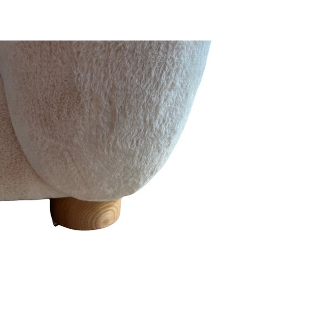 2020s Two Enlighten In the Style of Royere Polar Bear Custom Couch For Sale - Image 5 of 5