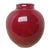 1980s Red Glazed Pottery Vase by Sid Oakley For Sale