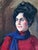 Mid-Century Modern Vintage Original Oil Portrait on Canvas For Sale - Image 3 of 12