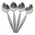 1960’s Venetia Oval Soup Spoon Mid Century Modern 4 Stainless Steel Oneida Community For Sale