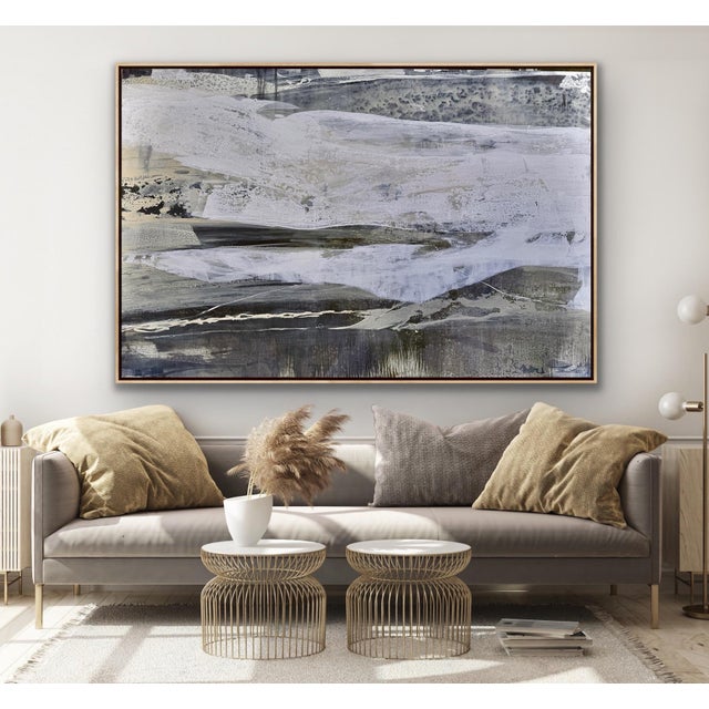 Contemporary “Mont Blanc” Original Large Scale Abstract Painting For Sale - Image 3 of 11