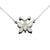Elegant and airy, this 14K white gold butterfly pendant is adorned with marquise-cut diamonds forming delicate wings,...