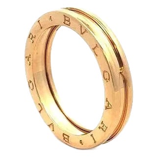 6590 Bvlgari B Zero-1 Gold Band Single 18k Yellow Ring Size EU 66 For Sale