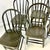 Wood Late 19th C. Antique Americana Farmhouse Boho Chic Chippy Paint Windsor Pine Dining Chairs - Set of 6. For Sale - Image 7 of 16
