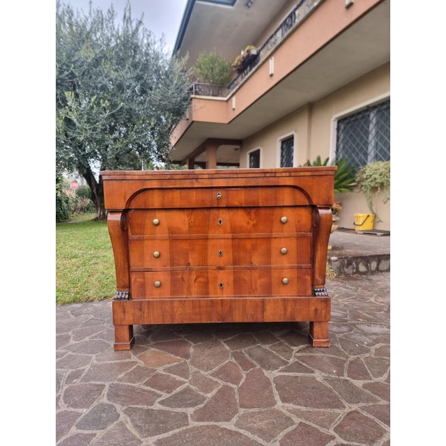 Empire Chest of Drawers 1830 in Walnut Veneer For Sale - Image 14 of 14
