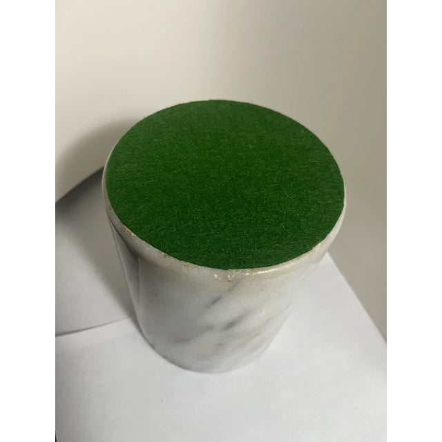 1980s 1980s Postmodern Solid White & Black Marble Lidded Canister For Sale - Image 5 of 7