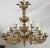 A representative pair of large castle chandeliers made of solid brass, each equipped with 18 light points - e14 socket max...
