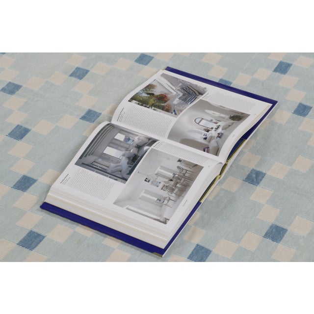 Rug & Kilim’s Indian Dhurrie Rug in Sky Blue and Cream Geometric Mosaic For Sale - Image 9 of 10