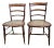 Pair Late 19th Century Victorian Walnut and Cane Seat Ladder Back Side Chairs For Sale