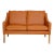 Model 2208 2-Seater Sofa in Cognac Bison Leather by Børge Mogensen for Fredericia For Sale